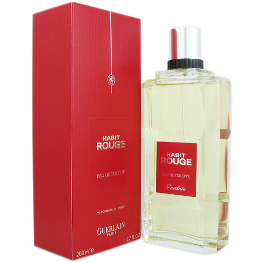 HABIT ROUGE * Guerlain 6.7 oz / 200 ml EDT Men Cologne Spray
