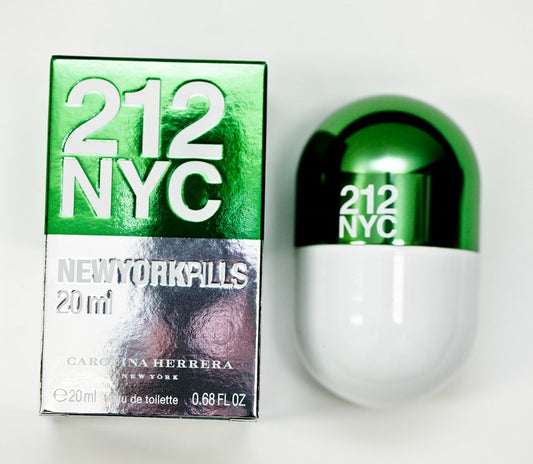 212 NYC NEW YORK PILLS * Carolina Herrera 0.68 oz EDT Women Perfume Spray