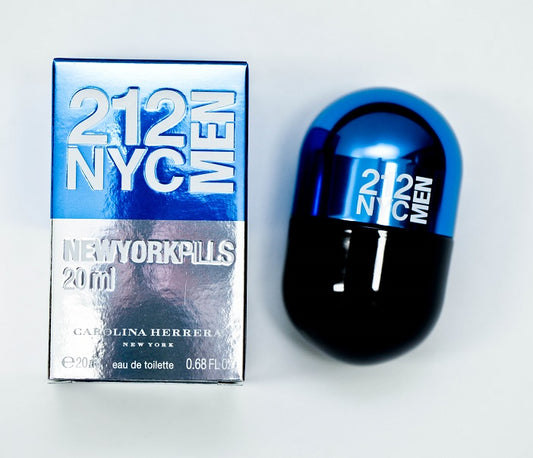 212 NYC MEN NEW YORK PILLS * Carolina Herrera 0.68 oz EDT Men Cologne Spray