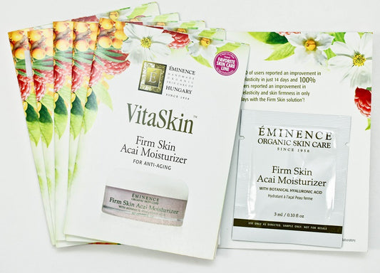 EMINENCE VitaSkin Firm Skin Acai Moisturizer 0.10 oz / 3 ml Set of 6 Travel Size