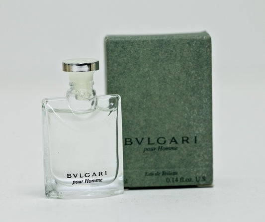BVLGARI POUR HOMME * Bvlgari 0.14 oz / 4 ml Miniature Eau de Toilette Men Splash