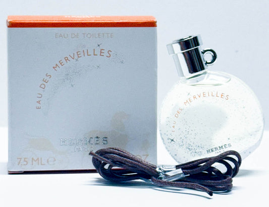 EAU DES MERVEILLES * Hermes 0.25 oz / 7.5 ml Miniature EDT Women Perfume Splash