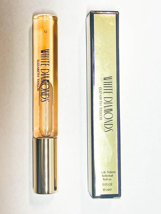 WHITE DIAMONDS * Elizabeth Taylor 0.33 oz / 10 ml Eau de Toilette Rollerball