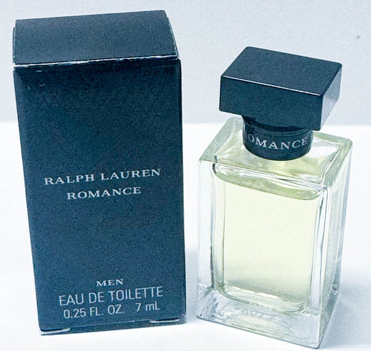 ROMANCE * Ralph Lauren 0.25 oz / 7 ml Mini Eau De Toilette Men Cologne Splash
