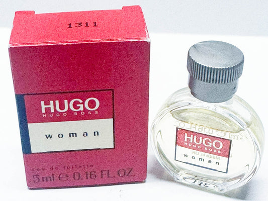 HUGO WOMAN VINTAGE * Hugo Boss 0.16 oz / 5 ml Miniature EDT Women Perfume Splash