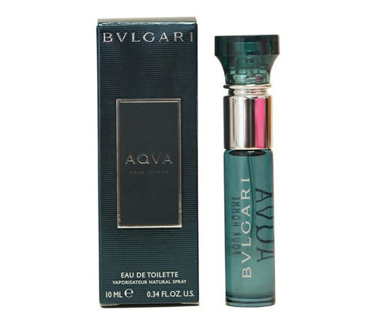 AQVA POUR HOMME * Bvlgari 0.34 oz / 10 ml MINI EDT Men Cologne Spray