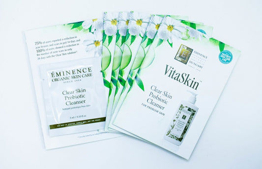 EMINENCE VitaSkin Clear Skin Probiotic Cleanser 0.07 oz Set of 6 Travel Size