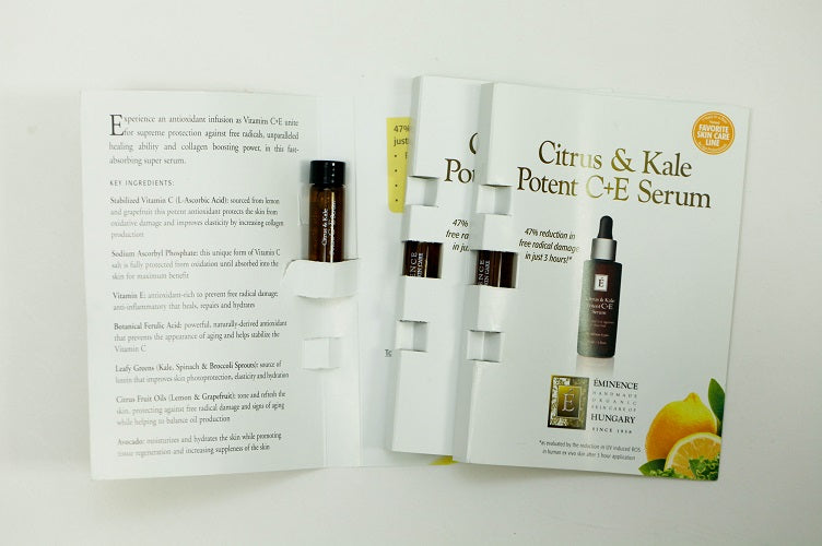 EMINENCE Citrus & Kale Potent C+E Serum 0.10 oz / 3 ml Set of 3 Travel Size