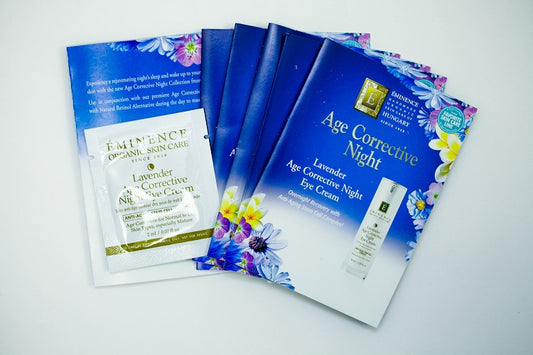 EMINENCE Lavender Age Corrective Night Eye Cream 0.07 oz Set of 6 Travel Size