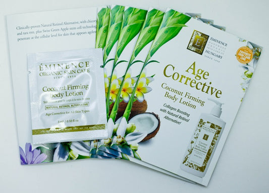 EMINENCE Age Corrective Coconut Firming Body Lotion 0.10 oz Set of 6 Travel Size