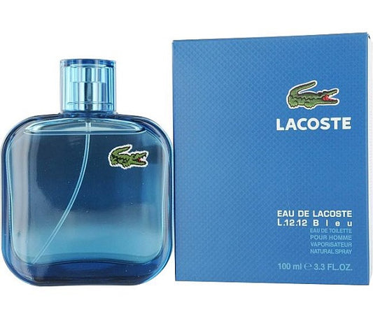 EAU DE LACOSTE L.12.12 BLEU * Lacoste 3.3 oz / 100 ml EDT Men Cologne Spray