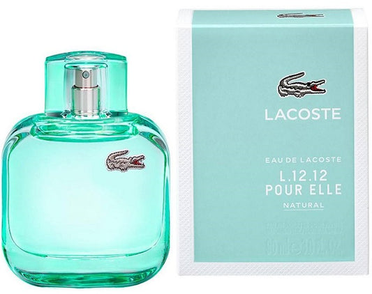 L.12.12 NATURAL * Lacoste 3.0 oz / 90 ml Eau de Toilette Women Perfume Spray