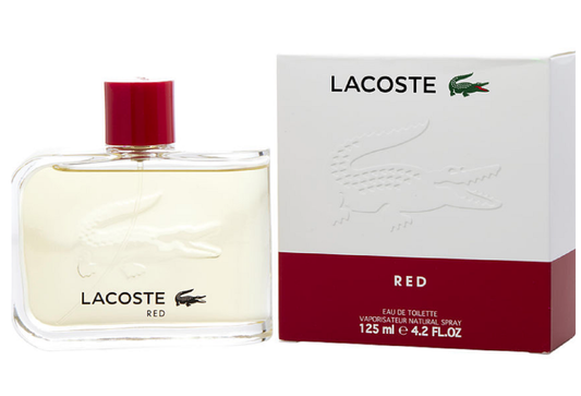 RED (New Package) * Lacoste 4.2 oz / 125 ml Eau de Toilette Men Cologne Spray