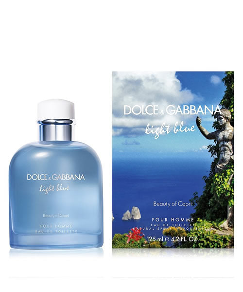 LIGHT BLUE BEAUTY OF CAPRI * Dolce & Gabbana 4.2 oz EDT Men Cologne Spray