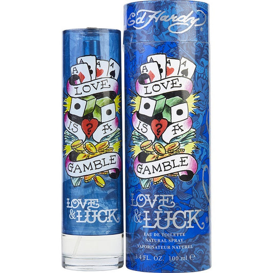 ED HARDY LOVE & LUCK * Christian Audigier 3.4 oz / 100 ml EDT Men Spray