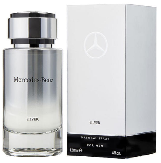 MERCEDES BENZ SILVER * Mercedes-Benz 4.0 oz / 120 ml Eau De Toilette Men Cologne