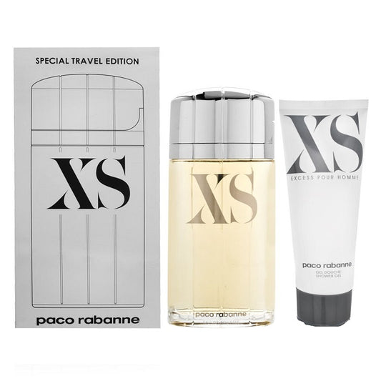 XS * Paco Rabanne 2pcs Men Cologne Travel Set ( 3.4 oz EDT & Shower Gel )