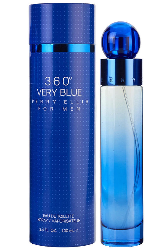 360 VERY BLUE * Perry Ellis 3.4 oz / 100 ml Eau De Toilette Men Cologne Spray