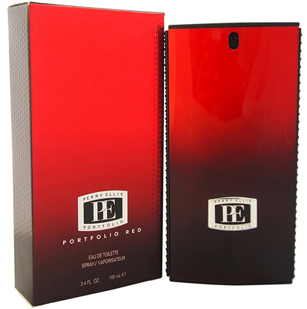 PORTFOLIO RED * Perry Ellis 3.4 oz / 100 ml Eau De Toilette Men Cologne Spray
