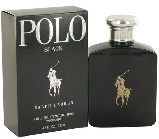 RL POLO BLACK * Ralph Lauren 4.2 oz / 125 ml Eau de Toilette Men Cologne Spray