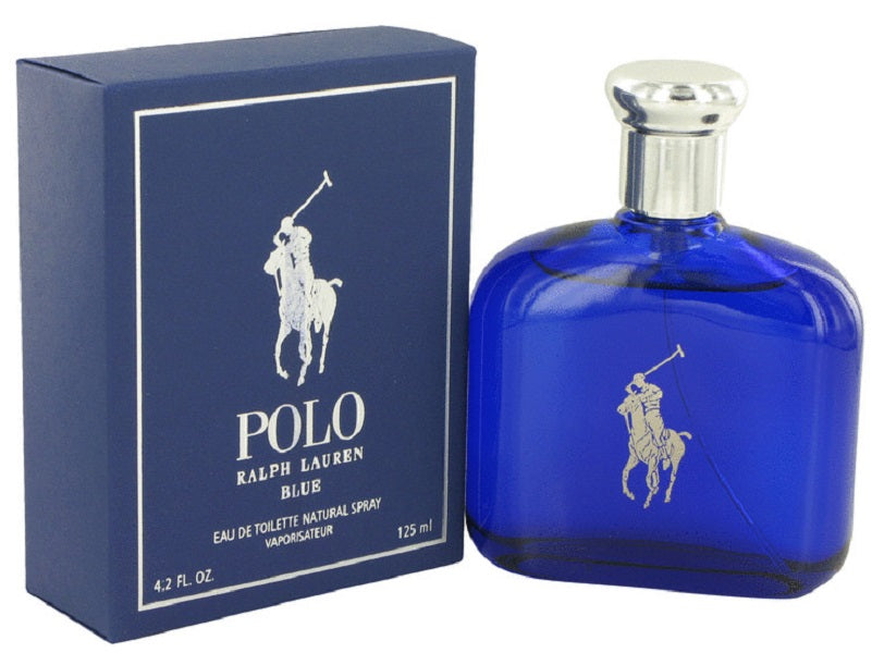 POLO BLUE * Ralph Lauren 4.2 oz / 125 ml Eau de Toilette Men Cologne Spray