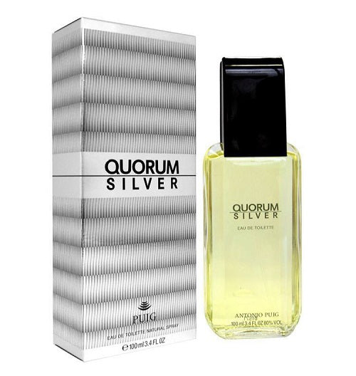 QUORUM SILVER * Antonio Puig 3.4 oz / 100 ml Eau De Toilette Men Cologne Spray