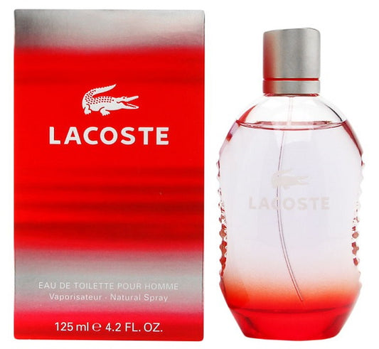 RED * Lacoste 4.2 oz / 125 ml Eau de Toilette (EDT) Men Cologne Spray