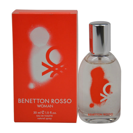 ROSSO * Benetton 1.0 oz / 30 ml Eau de Toilette Women Spray * New in Box *