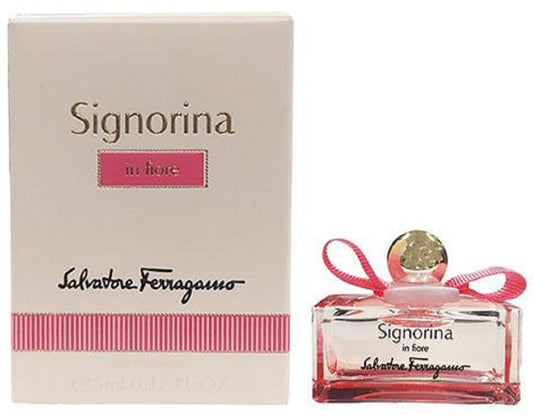 SIGNORINA IN FIORE * Salvatore Ferragamo 0.17 oz / 5 ml  Mini EDT Perfume Splash