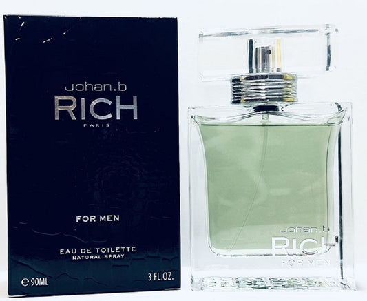 RICH * Johan B. 3.0 oz / 90 ml Eau de Toilette (EDT) Men Spray
