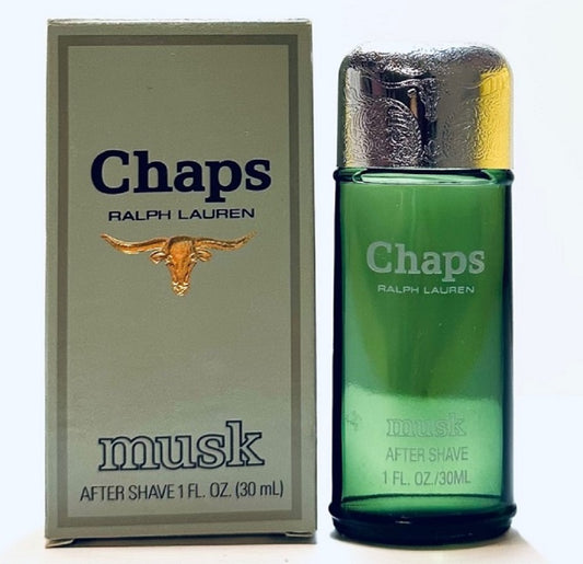 CHAPS MUSK * Ralph Lauren 1.0 oz / 30 ml After Shave Cologne Men Splash