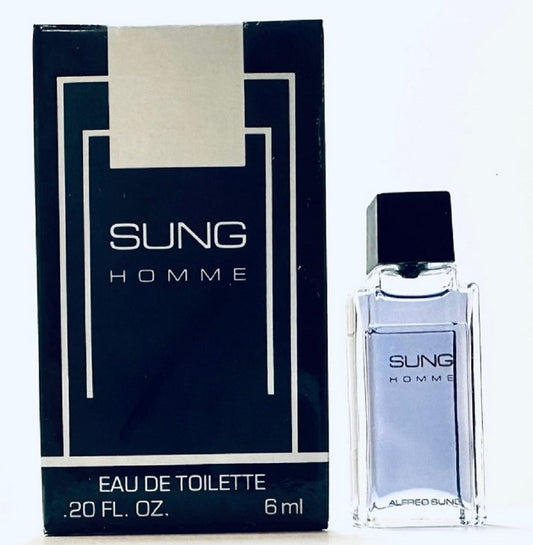 SUNG * Alfred Sung 0.2 oz / 6 ml Mini Eau de Toilette (EDT) Men Cologne Splash