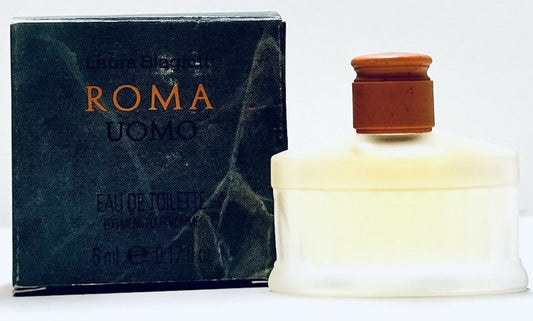ROMA UOMO * Laura Biagiotti 0.17 oz / 5 ml Mini EDT Men Cologne Splash