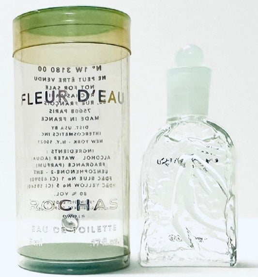 FLEUR D' EAU * Rochas 0.17 oz / 5 ml Mini Eau de Toilette Women Splash