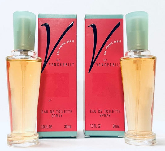 V THE VIBRANT SCENT * Gloria Vanderbilt 1.0 oz / 30 ml EDT Spray,  Lot of 2