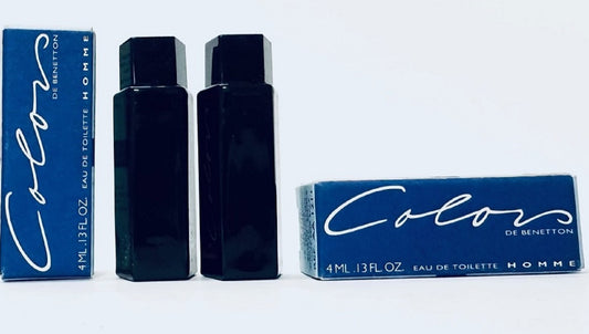 COLORS OF BENETTON HOMME 0.13 oz / 4 ml Mini EDT Men Cologne Splash, Lof of 2