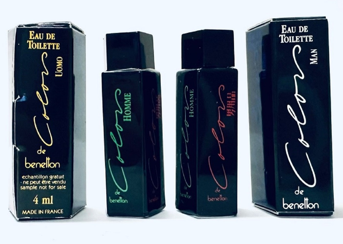 COLORS OF BENETTON UOMO (Original) 0.13 oz Mini EDT Men Cologne Splash, Lof of 2