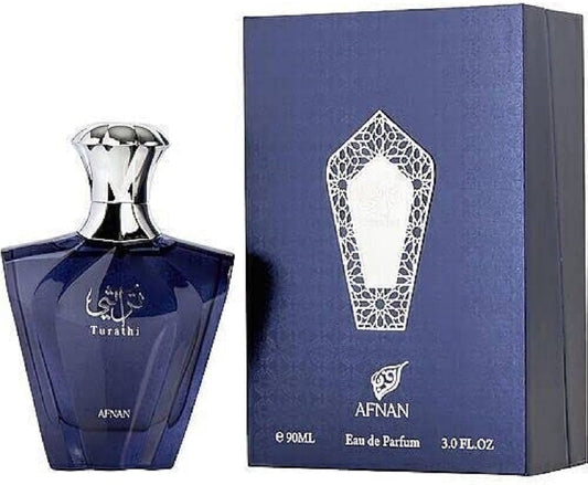 TURATHI BLUE * Afnan 3.0 oz / 90 ml Eau de Parfum Men Cologne Spray