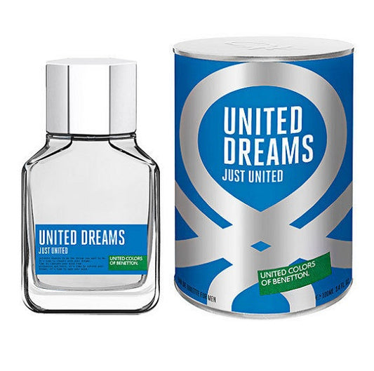 UNITED DREAMS JUST UNITED * Benetton 3.4 oz / 100 ml EDT Men Cologne Spray