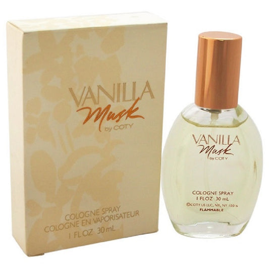 VANILLA MUSK * Coty 1.0 oz / 30 ml Eau de Cologne (EDC) Women Perfume Spray