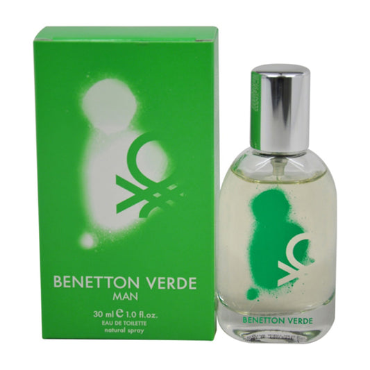 VERDE * Benetton 1.0 oz / 30 ml Eau de Toilette Men Cologne Spray * New in Box *