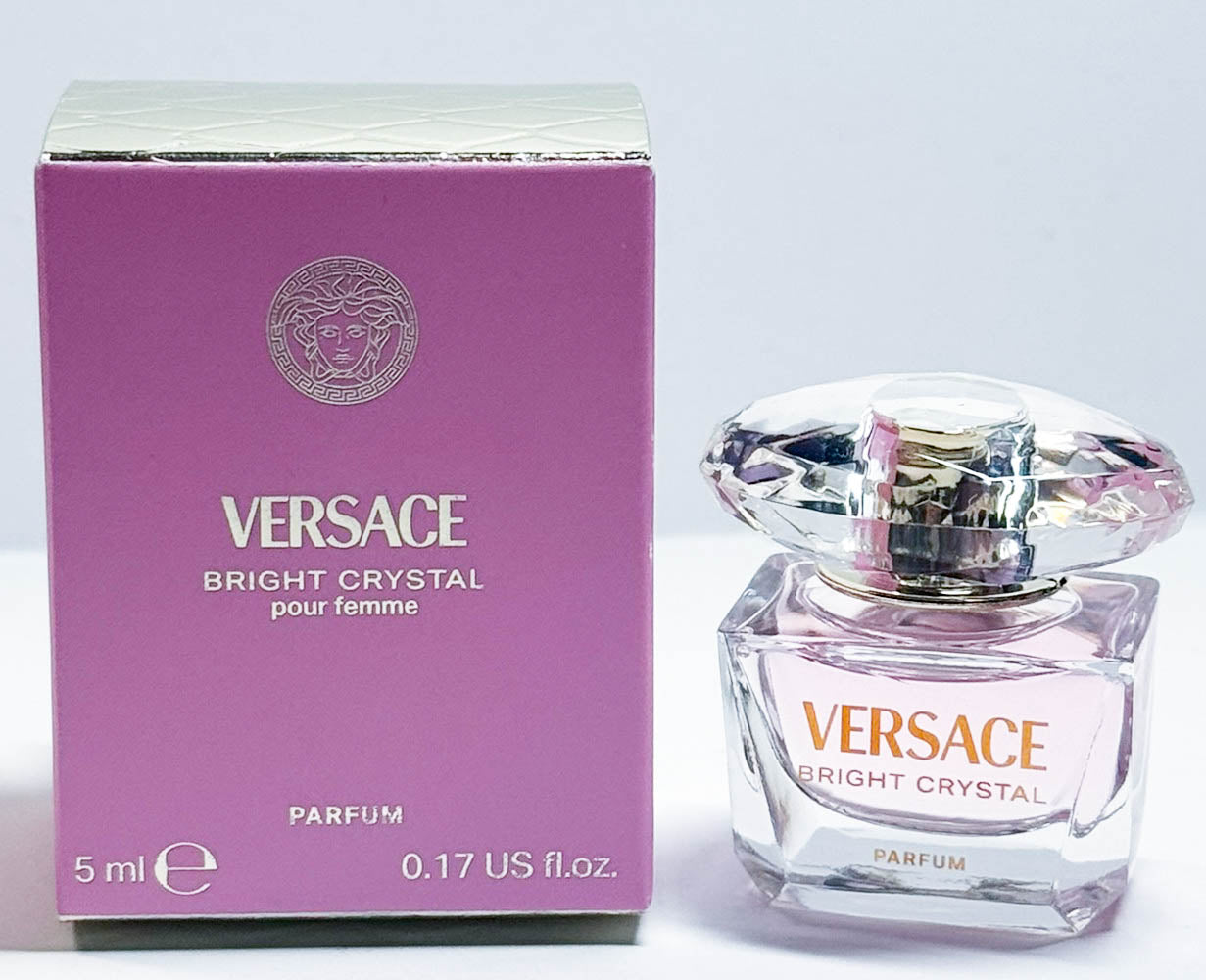 BRIGHT CRYSTAL PARFUM * Versace 0.17 oz / 5 ml Miniature Women Perfume Splash
