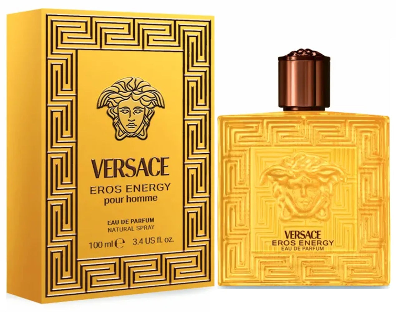 VERSACE EROS ENERGY * Versace 3.4 oz / 100 ml Eau de Parfum (EDP) Men Cologne