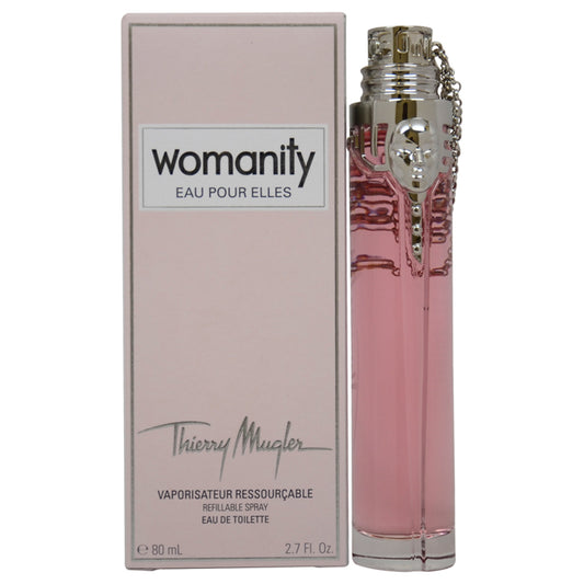WOMANITY EAU POUR ELLES * Thierry Mugler 2.7 oz EDT Women Refillable Spray