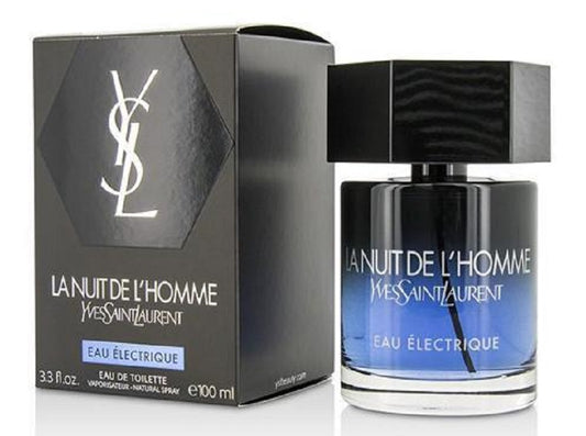 YSL LA NUIT DE L ' HOMME EAU ELECTRIQUE * Yves Saint Laurent 3.3 oz / 100 ml EDT