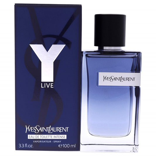 Yves Saint Laurent " Y LIVE " 3.3 oz / 100 ml EDT Intense Men Cologne Spray